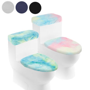 Universal Stretching Toilet Covers and Toilet Tank Lid Cover Set Soft Plush Bathroom Closestool Seat Case