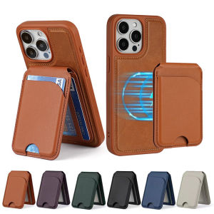 Magnetic Wallet for Mag-Safe with Adjustable Stand Card Holder RFID BlockingUpgraded Leather Card Holder Wallets Compatible