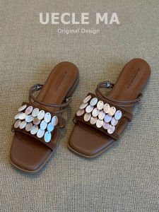 MASHUJIA | Vintage French Flat Sandals