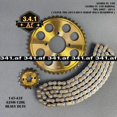 Gear paket Satria FU 150 Barong Ger Gir satu set rantai