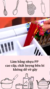 Rổ úp chén bát đa năng có khay thoát nước thiết kế thông minh giúp bát đĩa nhanh khô tiết kiệm không gian (giao ngẫu nhiên màu)