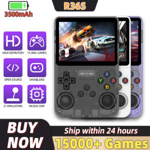 Open Source R36S Retro Handheld Game Console 3.5 Inch IPS Screen RK3326 Chip 15000+Games 64/128GB Portable Pocket Video Player