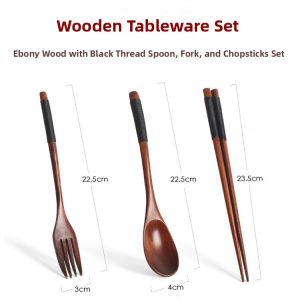 South Korea Eating and Broadcasting Boki Same Spoon Extra Large Wood Eating Spoon Internet Celebrity Soup Spoon Tableware Korean Style Long Wooden Spoon