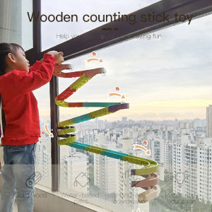 Large Particle Building Blocks Sucker Track Ball Ball Game Building Block Wall Play Water DIY Assemble Toys 1-3 Years Old Sliding