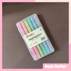 Carinex Highlighter Two Functions / 2 Fungsi CNX-206 Bright Colors 1 Set 6 Warna