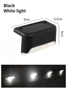 1-32PC Warm White LED Solar Step Lamp Path Stair Outdoor Garden Lights Waterproof Balcony Light Decoration for Patio Stair Fence