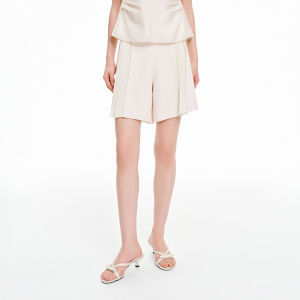 Koradior | Pleated Design Versatile Loose Straight Shorts