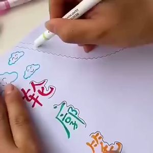 Bút Highlight Bút Đánh Dấu Nhanh Khô Đường Viền Họa Tiết Vui Nhộn Hình Bông Hoa Nhiều Màu Sắc