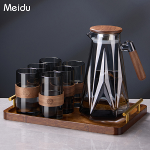 Large Capacity Glass Cold Water Pot for Drinking Tea And Water in Living Room Home Use Heat Resistant Water Boiler Set