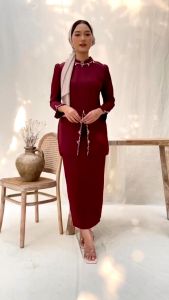 Eliza baju Kurung Malaya Setelan Wanita Baju Lebaran Wanita Viral Bridesmaid