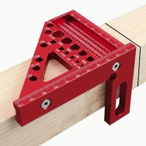L67 Aluminum Alloy Carpenter Square Ruler 45/90 Degree Precision Layout Tool for Woodworking L