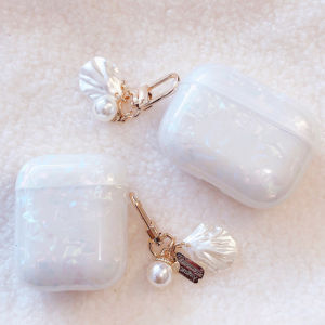 Airpods 2 Case Cute Pearl Shell Pattern Airpods 3rd Generation Case protective Shell for AirPods Pro2 Gen2 3rd Gen Case Flower with Ring