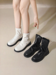 Josiny | Slim Korean-style Retro British Short Boots