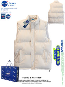 Áo Khoác Lông Vũ Dày Rộng Rãi Cho Nam Và Nữ NASA American Vest Thời Trang Thu Đông Cỡ Lớn Thường Ngày Áo Khoác Ngoài