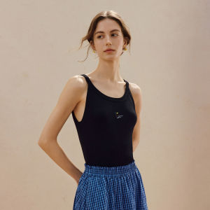 INMAN | Striped Knit Spaghetti Strap Top Slim Fit