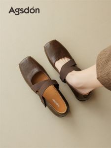 Agsdon | Summer Vintage Slip-On Mary Jane Flats Soft Bottom