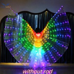 LED Luminescent Color Cloak Adult Children Dancers Luminous Butterfly Wing Stage Performance Belly Dancing Party Photo Prop
