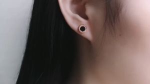 Bông tai hình tròn bông tai tròn kiểu dáng la mã sang trọng - Hàng chuẩn titan dày màu sắc bóng đẹp - Cam kết 1 đổi 1 nếu đen và gỉ sét