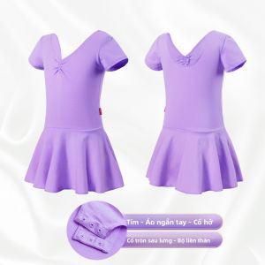 aiwuge | Bộ Đồ Nhảy Dành Cho Bé Gái Tay Ngắn Phân Riêng