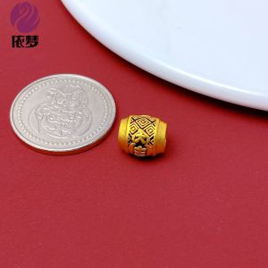 Black Gold Sand Six Character True Separation Bead Clouds Dispersion Tube DIY Accessories Fashion Jewelry Alloy Geometric Shape