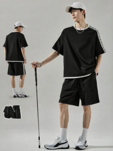 SZON | Color Block Striped Two-Piece Set Casual Wear