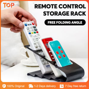 4 Grids TV Remote Storage Rack Holder DVD/VCR Remote Control Organizer Stand Wrought Iron Shelf