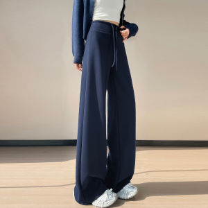 Beige Warm Wool Culottes High Waist Drape Pants