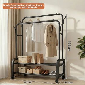 MINGZHIYIFAN | Indoor Bedroom Balcony Easy-to-Assemble Clothes Drying Rack