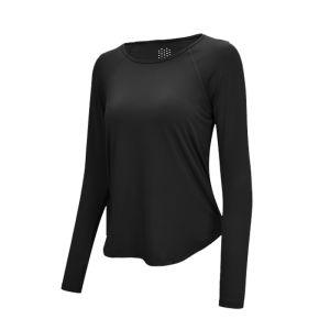 Quick Dry Long Sleeve Yoga Sportswear Womens Thin Fitness Pilates Running Top Loose T-Shirt Cover up Sportswear