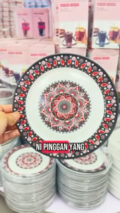 Door Gift Plate 9inch Melamine Piring Pinggan Beserta Kotak Souvenir VIP Cenderahati Hadiah Buah Tangan Kenduri Kahwin