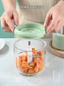 【Stok Sedia Ada】3 IN 1 Mesin Pengisar Daging Elektrik Pelbagai Fungsi | Sesuai Untuk Makanan Bayi Dan Garlic