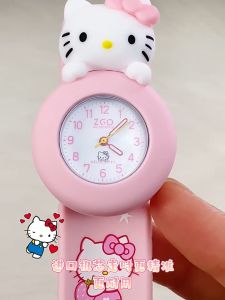 (With Box/32mm)100% Authentic Hello Kitty Watch for Kids Girls Waterproof Watches Quartz Watch for Kids Boys Cute Wristwatch Clear Luminous Scratch Resistant 307 手表女生防水男孩 Birthday Gift