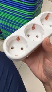 Steker Listrik 3 Lubang 3680W 16A 250V Stop Kontak