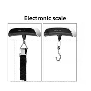 Mini Digital Luggage Scale Handheld 50KG LCD Electronic Hanging Thermometer Capacity Weighing Device for Travel