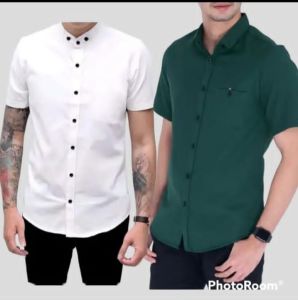 paket hemat 2 pic cuman 50 ribu kemeja katun kasual kemeja pria lengan pendek distro terlaris model slimfit premium paket hemat 50 ribu 2  picc