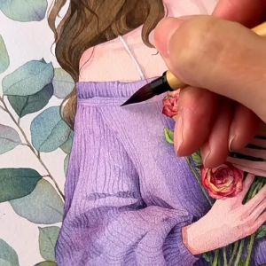 Tập 4 tranh tô màu nước nén cho người lớn kèm cọ khổ A4 LIM DIY