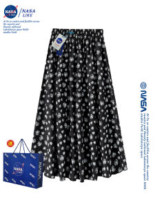 Collaboration French Floral Half Skirt Autumn Winter High Waist Slim A-Line JK Beach Maxi Midi Skirt Commuter Vintage Style