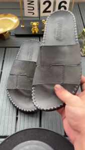 Dép quai ngang doctor thái lan da nam cao cấp đế doctor răng cưa khâu viền thủ công chắc chắn G12