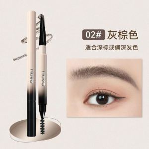 Xiaohongshu Double-Headed Eyebrow Pencil Eyebrow Brush Two-in-One Cut Eyebrow Pencil Female Long Lasting Waterproof Non-Decolorizing Distinct Look Wild Eyebrow