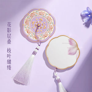 กระจกแต่งหน้าพกพาแบบพกพาสำหรับผู้หญิง กระจกแต่งหน้าแบบพกพาลายดอกไม้ ของขวัญวันเกิด ของขวัญแต่งงาน ของขวัญสำหรับคู่รักที่ตกลงมือ