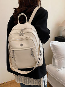 Casual Commuter Travel Large Capacity Womens Backpack Fashionable College Style Retro Artistic Wind Dual Shoulder Bag