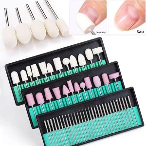 LULAA Bộ Mũi Khoan Móng Tay Bằng Thép Không Gỉ Gel Đầu Mài Móng Tay Làm Móng Tay Phay Cắt Phụ Kiện Máy Điện