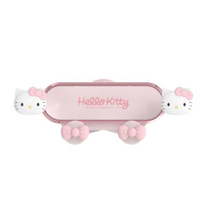 Giá Đỡ Điện Thoại Ô Tô Sanrio Hello Kitty Dễ Thương Tự Động Khóa Kẹp Cửa Gió Nhựa ABS Cao Cấp ZJ02-KT