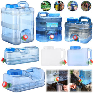 15-3L Camping Water Tank with Spigot Water Storage Carrier Multifunction Water Storage Container for Hiking Self-Driving Tour