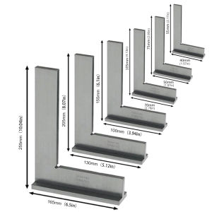 DIN875/2 Precision Machinist Square Ruler Carbon Steel Angle Ruler Engineer Square 90 Degree Right Angle Ruler