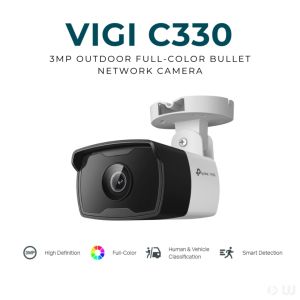 TP-Link VIGI C330 - 3MP Outdoor Full-Color Bullet Network CCTV Waterproof Camera