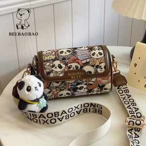 Beibaobao | Summer Fashionable Womens Korean Style Canvas Bag With Cartoon Bear Design