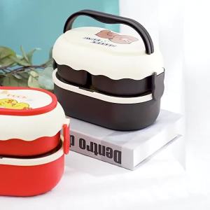 Japanese Style Office Worker Microwaveable Light Meal Bento Box Compartmented