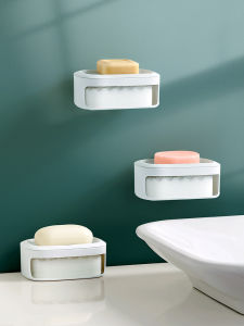 Hộp Đựng Xà Phòng Treo Tường FaSoLa Không Cần Khoan Hai Lớp Để Thoát Nước Cho Phòng Tắm Nhà Bếp Dụng Cụ Vệ Sinh Gia Dụng