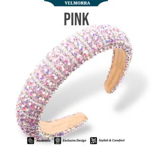 Velmorra Headband Rune Bando Korea Mewah Bling Diamond Kristal
